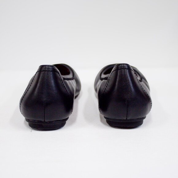 VIONIC CAROLL Ballet Flats Black Leather Classic Career Office Women's 6.5 Wide - Picture 9 of 11
